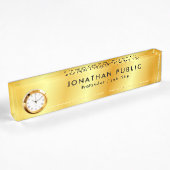 Elegant Faux Gold Name Text Sjabloon Naambordje