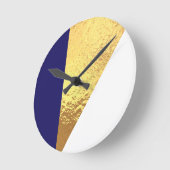 Elegant Faux Gold Navy White Modern Classic Ronde Klok (Hoek)