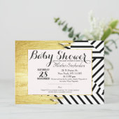 Elegant Faux Gold Paint Strokes & Stripes Patroon Kaart (Staand voorkant)