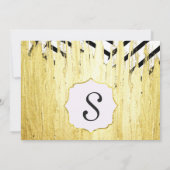 Elegant Faux Gold Paint Strokes & Stripes Patroon Kaart (Achterkant)