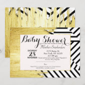 Elegant Faux Gold Paint Strokes & Stripes Patroon Kaart (Voorkant / Achterkant)