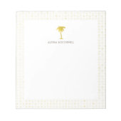 Elegant Faux Gold Palm Tree Notitieblok (Voorkant)