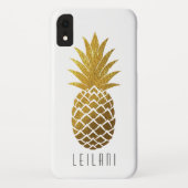 Elegant Faux Gold Pineappel Case-Mate iPhone Case (Achterkant)