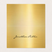 Elegant Faux Gold Professional Calligraphy Modern Visitekaartje (Buitenkant ongevouwen)