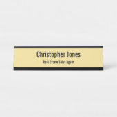 Elegant Faux Gold Professional Classy Kantoor Tite Bureau Naambordje (Voorkant)