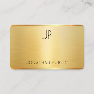 Elegant Faux Gold Professional Moderne Sjabloon Visitekaartje