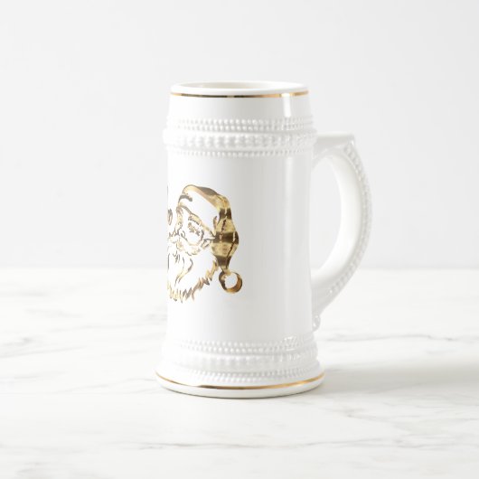 Elegant Faux Gold Santa Claus kerstman Bierpul (Voorkant rechts)