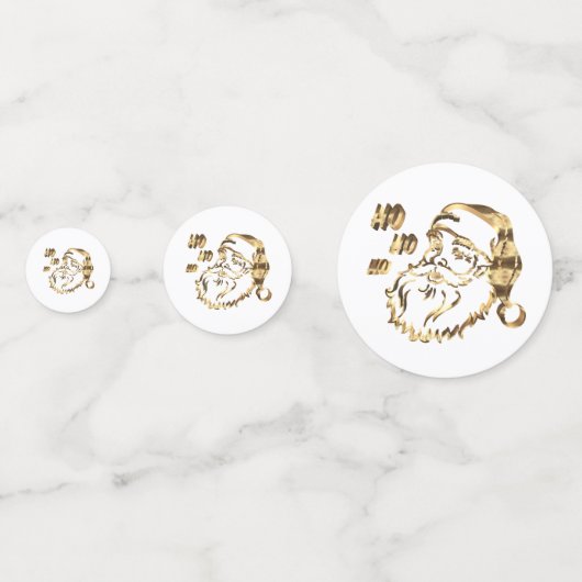 Elegant Faux Gold Santa Claus kerstman Confetti (Voorkanten)