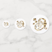 Elegant Faux Gold Santa Claus kerstman Confetti (Achterkanten)