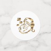 Elegant Faux Gold Santa Claus kerstman Confetti (Kleine voorkant)