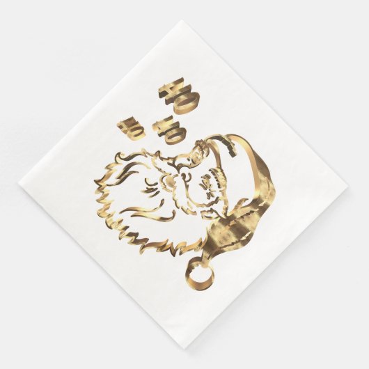 Elegant Faux Gold Santa Claus kerstman Servet (Hoek)