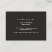 Elegant Faux Gold Scissors Comb Hair Stylist Visitekaartje (Achterkant)