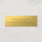 Elegant Faux Gold Scissors, Roos, holografisch Mini Visitekaartje (Achterkant)