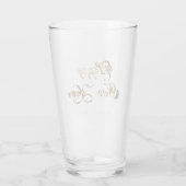 Elegant Faux Gold Script Happy Nieuwjaar Glas (Achterkant)