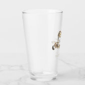 Elegant Faux Gold Script Happy Nieuwjaar Glas (Rechts)