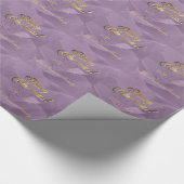 Elegant Faux Gold Script Merry Christmas Pink Cadeaupapier (Hoek)