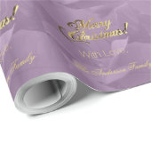 Elegant Faux Gold Script Merry Christmas Pink Cadeaupapier (Rol Hoek)