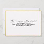 Elegant Faux Gold Script slaat de datum op met fot Save The Date (Achterkant)