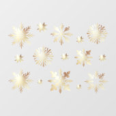 Elegant Faux Gold Shimming Snowflake Patroon Raamsticker (Vel)