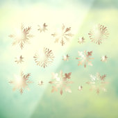 Elegant Faux Gold Shimming Snowflake Patroon Raamsticker (Vel 3)