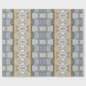 Elegant Faux Gold Silver Ribbon Pattern Cadeaupapier (Vlak)