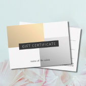 Elegant Faux Gold Silver White Geometric Beauty