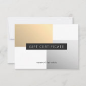 Elegant Faux Gold Silver White Geometric Beauty (Voorkant)