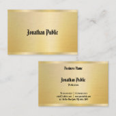 Elegant Faux Gold  Sjabloon Klassieke tekst Visitekaartje (Voorkant / Achterkant)