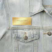 Elegant Faux Gold Sjabloon Moderne Professional Naamplaatje (In situ)