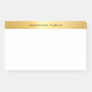 Elegant Faux Gold Sjabloon Moderne Professional Post-it® Notes