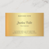 Elegant Faux Gold Sjabloon Monogram Handgeschreven Visitekaartje (Achterkant)