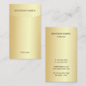 Elegant Faux Gold Sjabloon Professional Modern Visitekaartje (Voorkant / Achterkant)