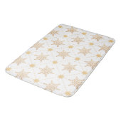 Elegant Faux Gold Snowflakes kerspatroon Badmat (Gekanteld)