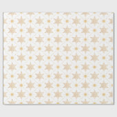 Elegant Faux Gold Snowflakes kerspatroon Cadeaupapier (Vlak)