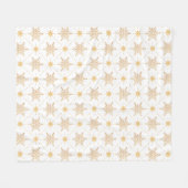 Elegant Faux Gold Snowflakes kerspatroon Fleece Deken (Voorkant (Horizontaal))