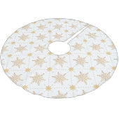 Elegant Faux Gold Snowflakes kerspatroon Kerstboom Rok (Gekanteld)