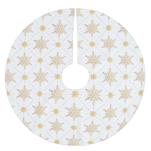 Elegant Faux Gold Snowflakes kerspatroon Kerstboom Rok (Voorkant)