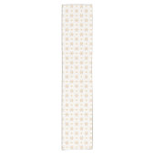 Elegant Faux Gold Snowflakes kerspatroon Korte Tafelloper (Voorkant)