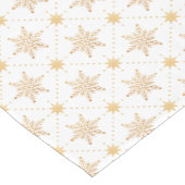 Elegant Faux Gold Snowflakes kerspatroon Korte Tafelloper (Hoek)