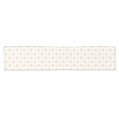 Elegant Faux Gold Snowflakes kerspatroon Korte Tafelloper (Horizontaal)