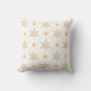 Elegant Faux Gold Snowflakes kerspatroon Kussen