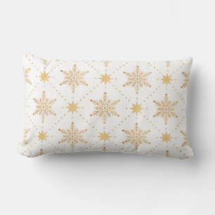 Elegant Faux Gold Snowflakes kerspatroon Kussen