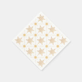 Elegant Faux Gold Snowflakes kerspatroon Servet (Hoek)