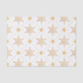 Elegant Faux Gold Snowflakes kerspatroon Tissuepapier (Voorkant)
