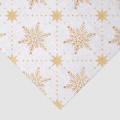Elegant Faux Gold Snowflakes kerspatroon Tissuepapier (Detail)