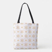 Elegant Faux Gold Snowflakes kerspatroon Tote Bag (Achterkant)