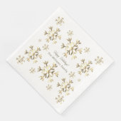 Elegant Faux Gold Snowflakes kerstmis Napkins Servet (Hoek)