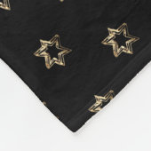 Elegant Faux Gold Stars Pattern Fleece Deken (Hoek)