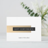 Elegant Faux Gold Stripe White Geometric Beauty (Staand voorkant)