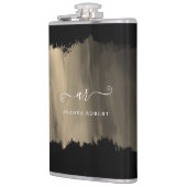 Elegant Faux Gold Stroke Monogramed Black Heupfles (Links)